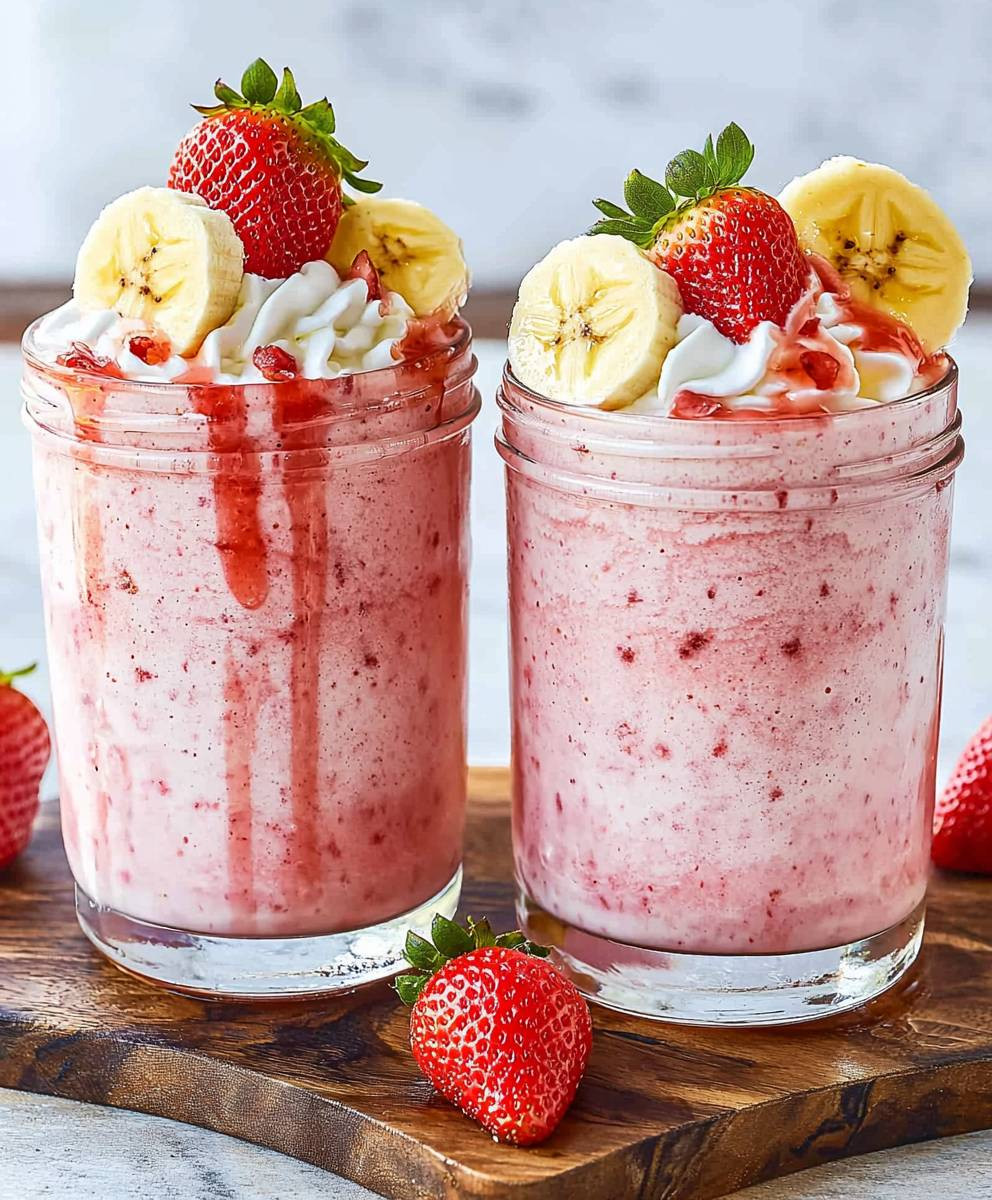 Strawberry Banana Milkshake