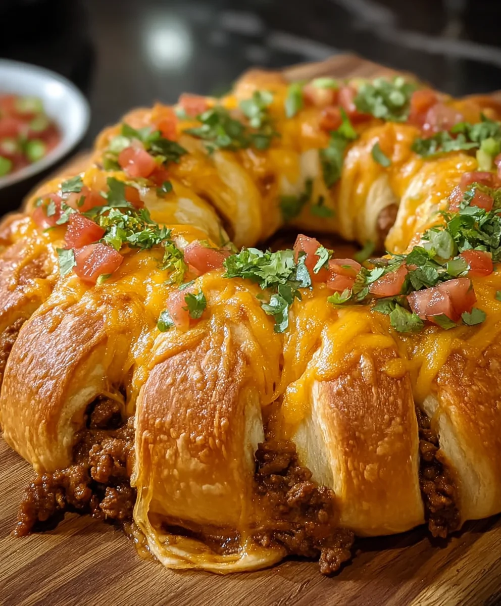 Easy Cheesy Beef Taco Crescent Ring: Crowd-Pleasing Meal