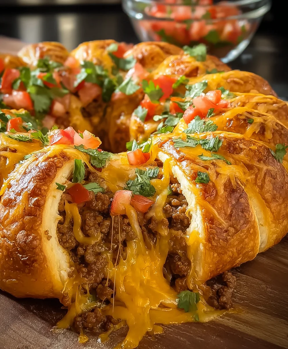 Easy Cheesy Beef Taco Crescent Ring: Crowd-Pleasing Meal